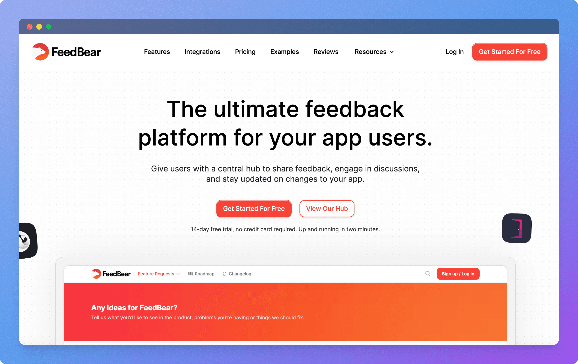 feedbear homepage