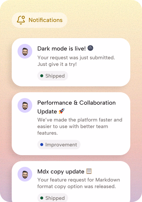 ship features and notify users with changelogs